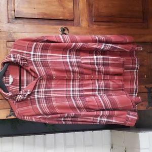 Women's Flannel American Eagle Shirt Size M Rust Red